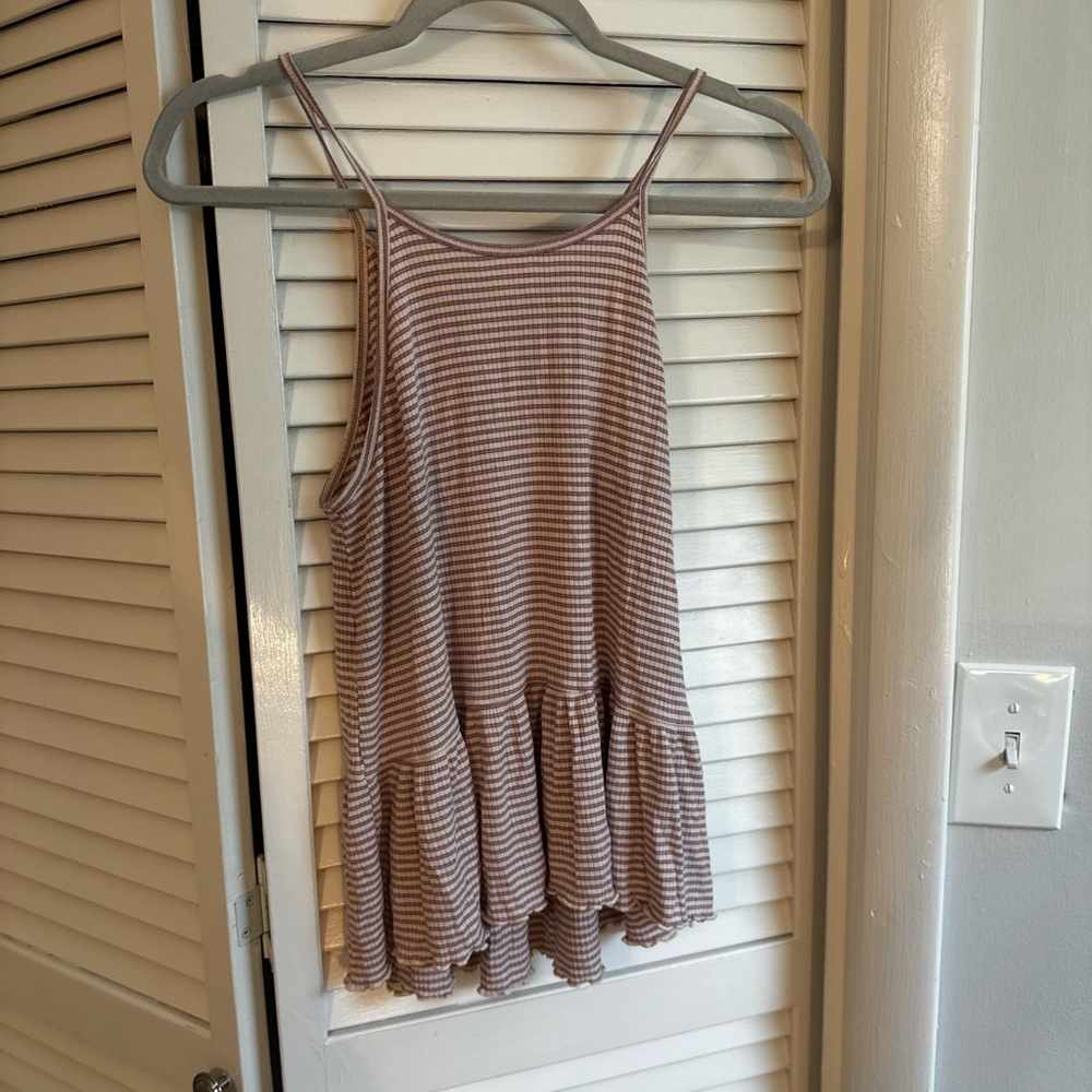 American Eagle Outfitters Striped Tank Top - Brown and White